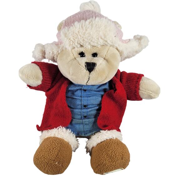 Starbucks 2016 Holiday Teddy Bear Plush Red Jacket 10" Exclusive Stuffed Animal - Picture 1 of 8